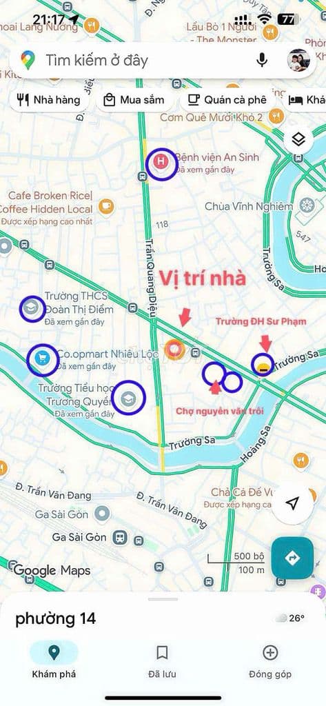 Nhà ngang 6m Lê Văn Sỹ Q3, hẻm gần mặt tiền, giá 8.9ti