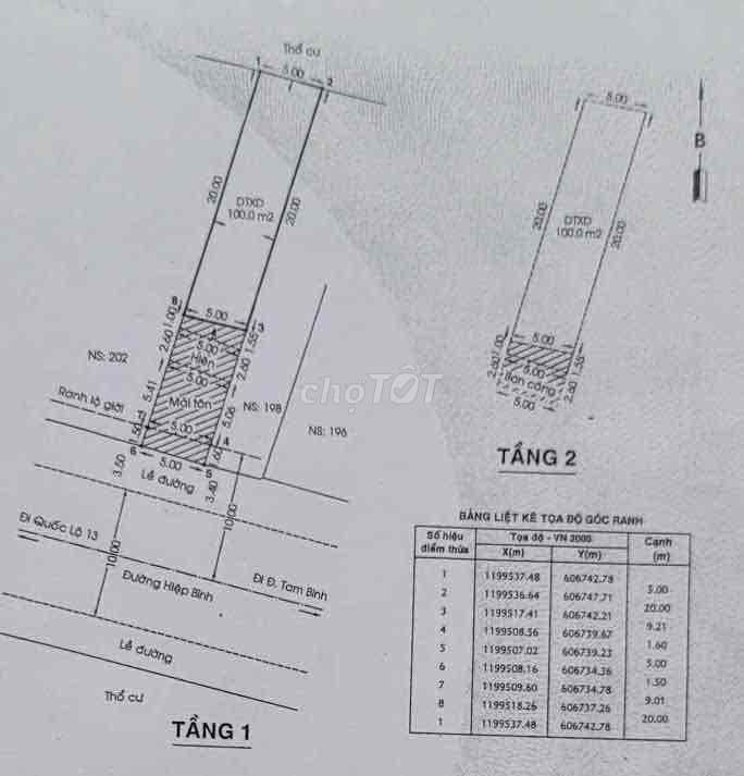 🔥 THỦ ĐỨC – MT ĐƯỜNG HIỆP BÌNH – 5x20m – CHỈ 20 TỶ 🔥 - Ảnh 3