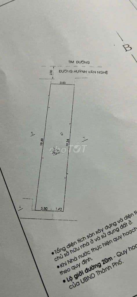 mặt tiền huỳnh văn nghệ 75m² Giá chỉ 8 tỷ
