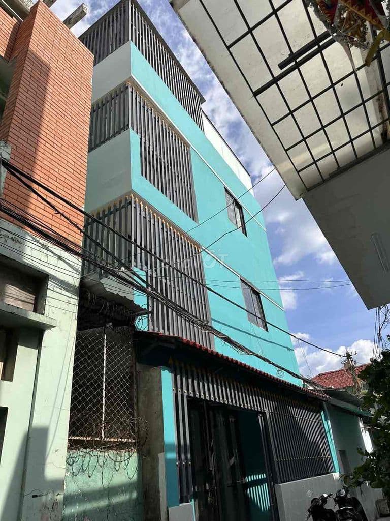 Bán nhà 4 tầng. hẻm thông 4m. sổ hoàng công