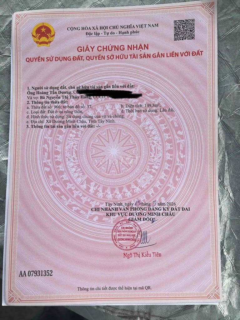 2 nền thổ Thị trấn Dương Minh Châu - Ảnh 2
