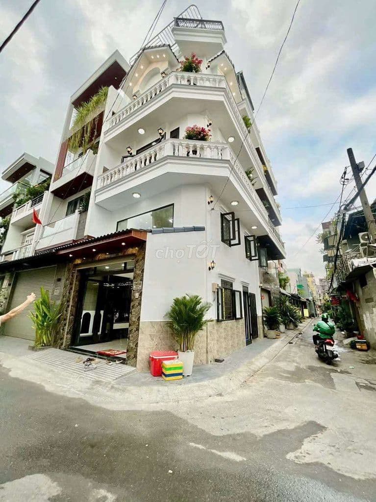 NHÀ 5 TẦNG - 2 MẶT HẺM 6m, ô tô đậu trong nhà, Gò VẤP, Giá 8,26 Tỷ
