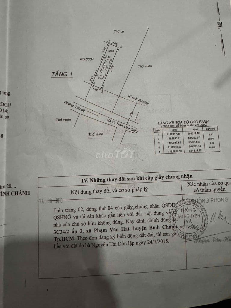 đất phạm văn hai bình chanh