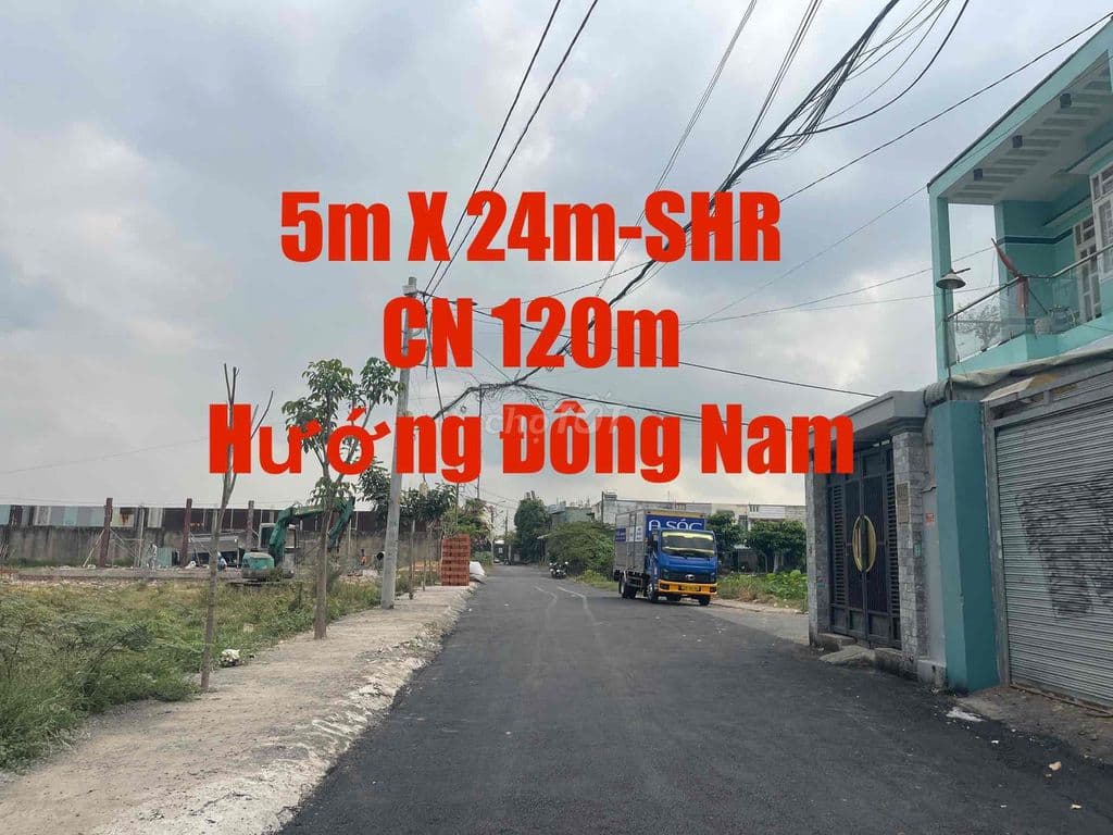 💎20 Lô-Chỉ Còn 2 Lô 👉DT-5m X 24m- Phan Văn Hớn Vào 300m-Xã Bà Điểm