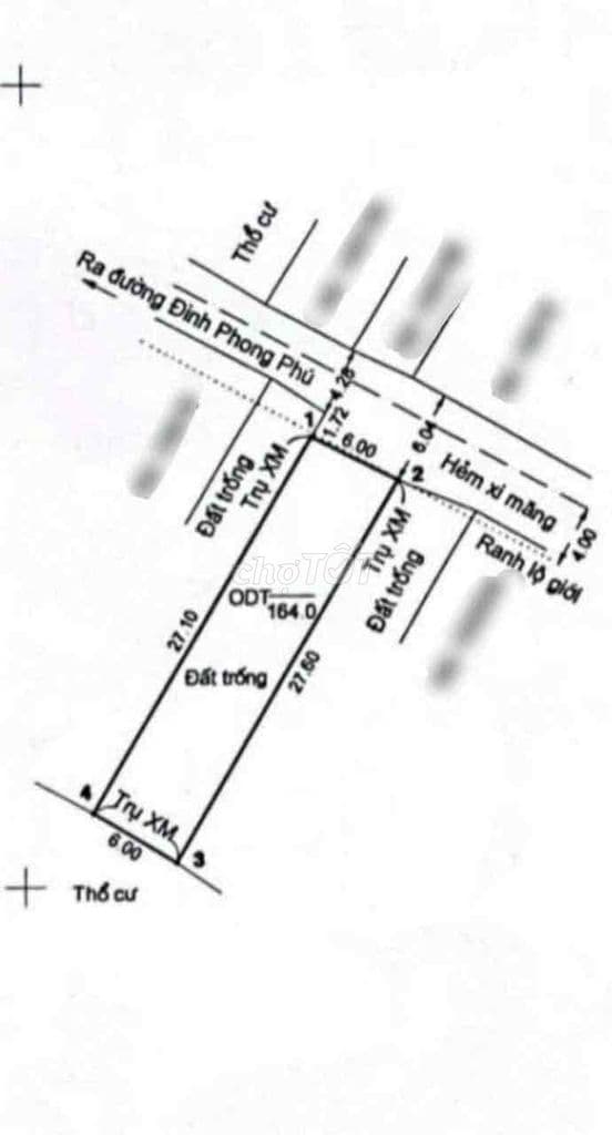 64tr/m2 - đường 8m - hẻm xe tải thông - đình phong phú