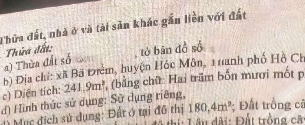 mặt tiền đường nhựa 8x30m, ngay ngã tư Bà Điểm TPHCM - Ảnh 2