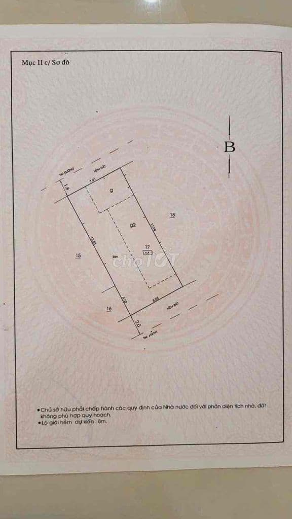Bán đất đẹp Tân Bình khuôn 8X20, 2 mặt hẻm 8m Cống Lở, chỉ 14.5 tỷ