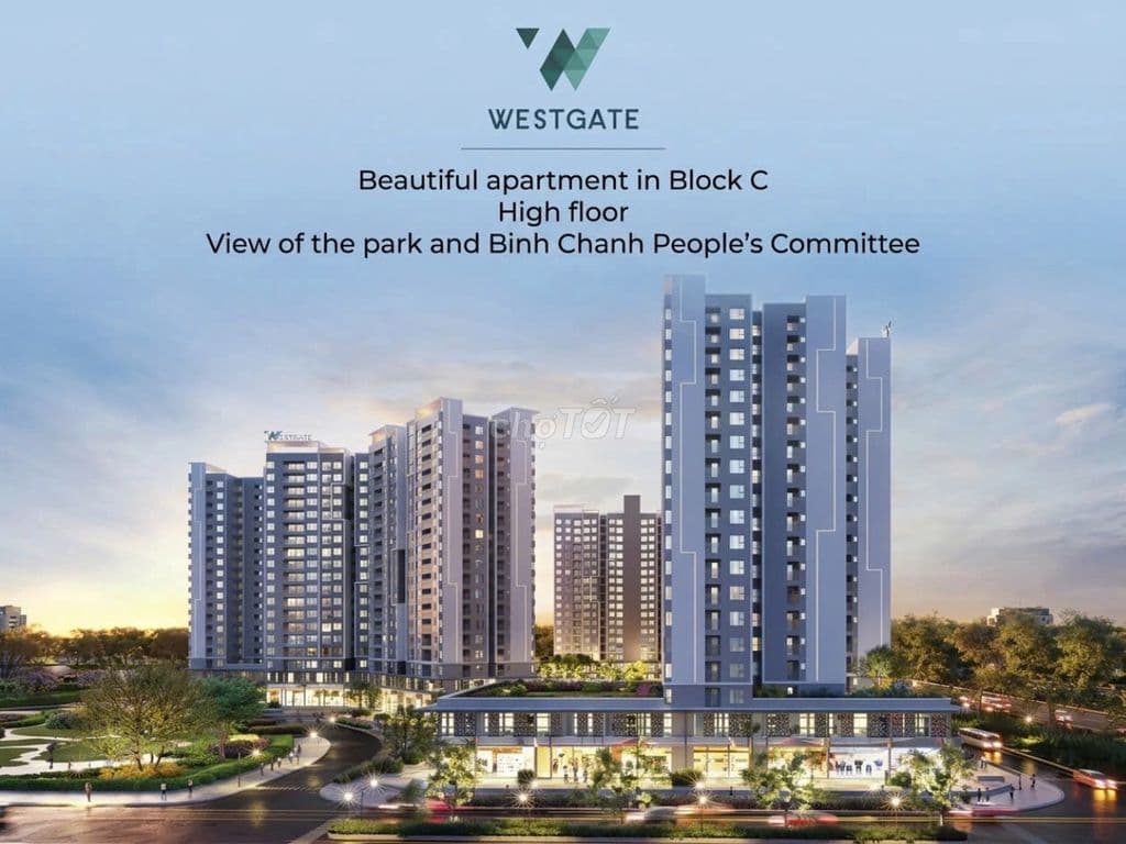 WESTGATE BINH CHANH CĂN HỘ FULL NỘI THẤT VIEW CÔNG VIÊN