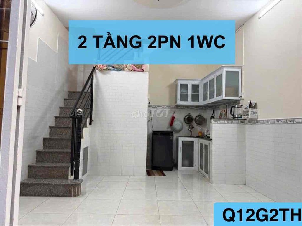 🌹💐NHÀ 1 XẸT NGẮN 2 TẦNG HẺM XE HƠI TỚI CỬA Q12 CHỈ 2 TỶ NHỈNH CÒN TL - Ảnh 2