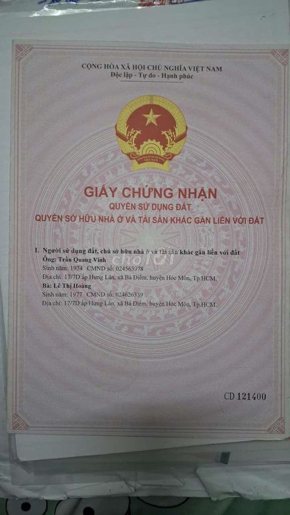 Chính chủ bán lô đất đường Nguyễn Thị Thử