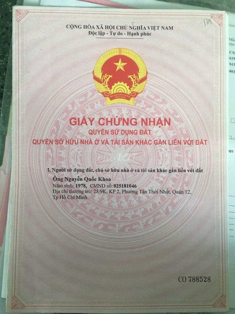 Lô đất khu Tân Phú Trung, 162m2 thổ cư, 2.5 tỷ