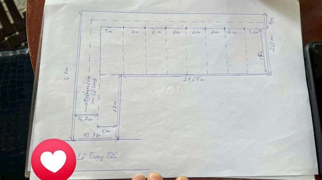 phù hợp phân lô, tách thửa Trịnh đình trọng