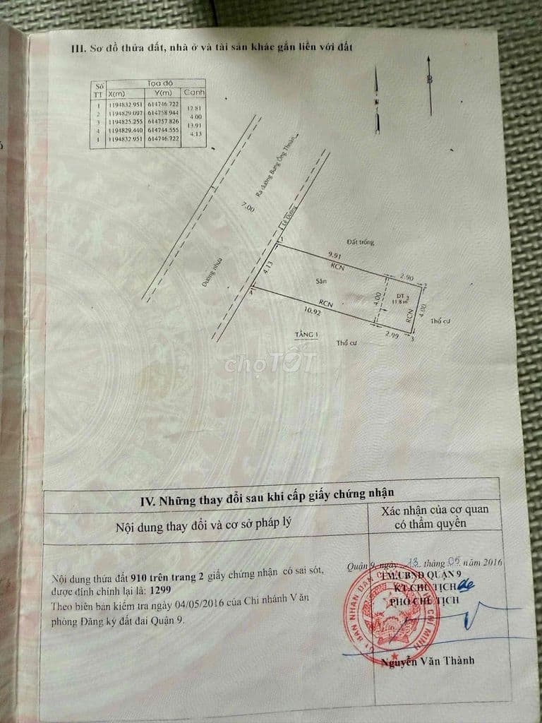 Bán Đất nền quận 9 cũ