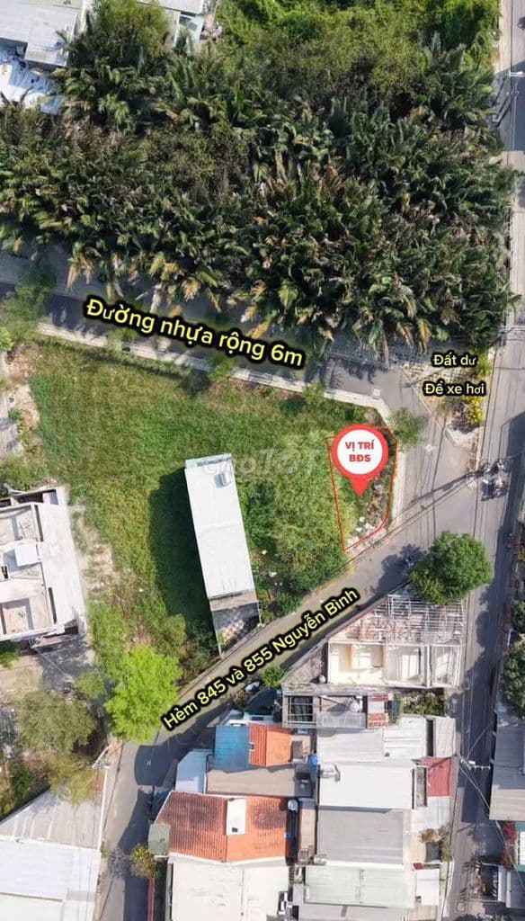 Đất Thổ 88 m2, 3 Mặt tiền, Xã Nhơn Đức,hẻm 7m,XD Ngay - Ảnh 2