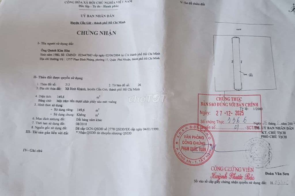 bán đất khu dân cư bình khánh - Ảnh 2