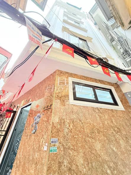 Nhà mới Cầu Lủ view hồ 32m2x7 tầng ngõ xe ba gác