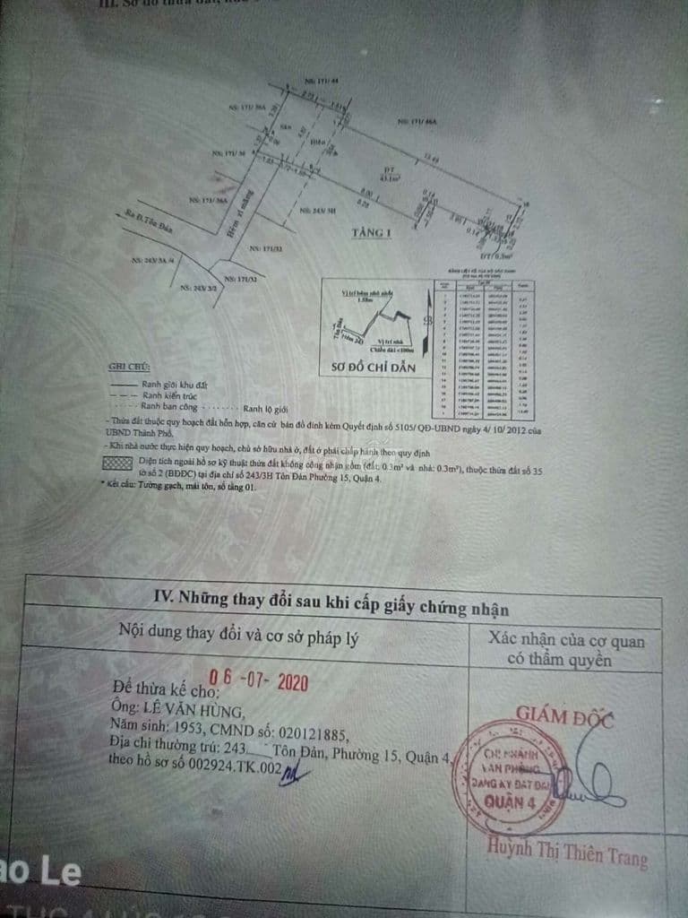 Đất nền nhà 243/3K Tôn Đản. DT 62.6m2. F15 - Q4 - Ảnh 2