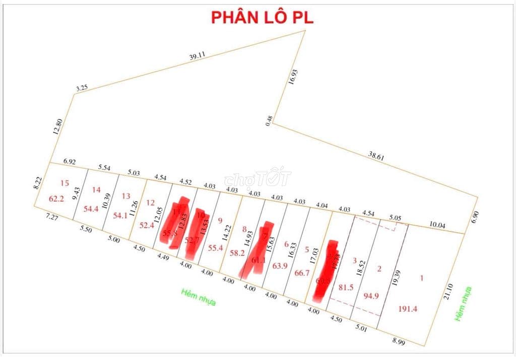 Chủ Gửi Bán 15 Lô Hẻm 12 Đường 339 Phước Long TP Thủ Đức