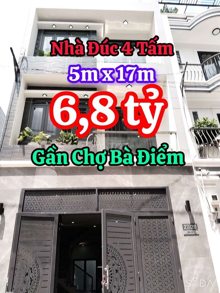 BÁN NHÀ CAO CẤP 1 TRỆT 2 LẦU - TUM SÂN THƯỢNG 5M X 17M