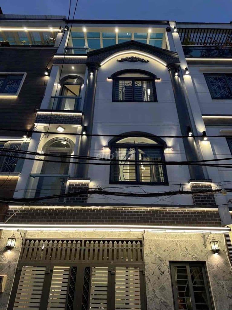 Nhà đẹp hẻm 6m thông, 30m ra mặt tiền, 4 tầng 5,1x7, Nguyễn Tư Giản