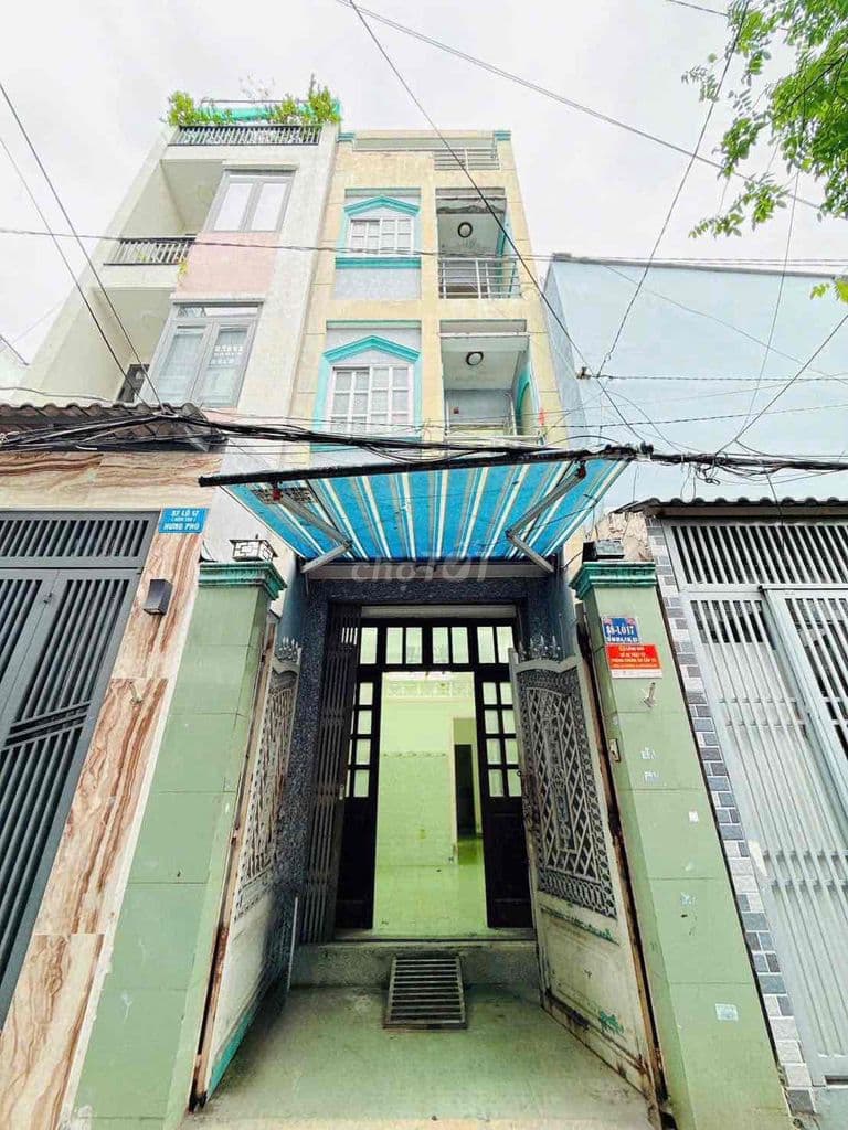 🛑 Nhà hẻm thông 4m, khu nhà lô Hưng Phú (3x20m), 4 tầng