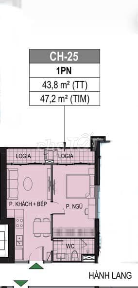 bán căn 1PN Vinhomes Ocean Park diện tích 43.8m2 - Ảnh 3