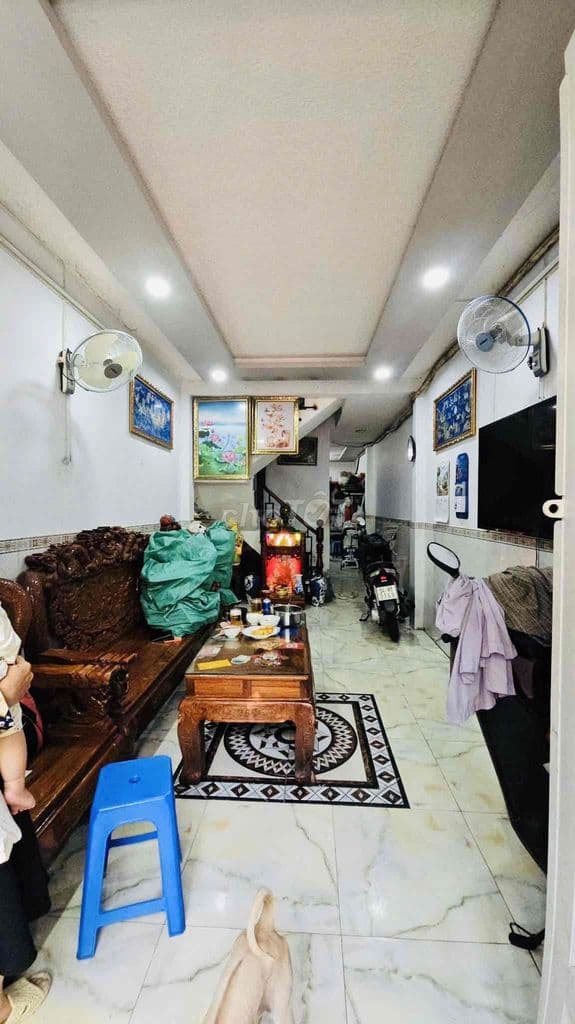 🛑Nhà DT đẹp 52m2, nở hậu, k lộ giới, hẻm 85 Bùi Minh Trực P5