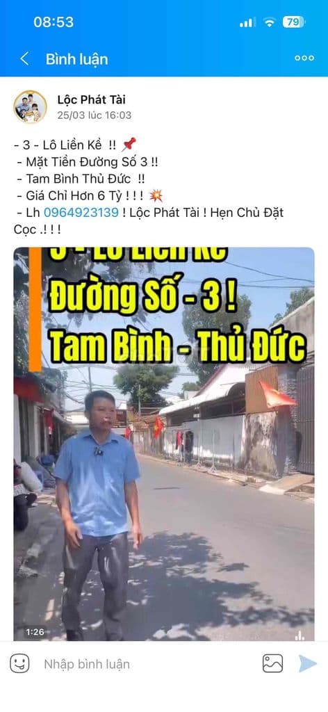 Mặt Tiền Đướng Số 3 Tam Châu ! Tam Bình 6tỷ150 tr - Ảnh 2