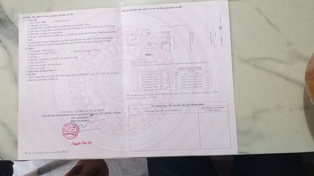 Bán Nhà MT Nguyễn Cữu Phú 6,7x28m, LH CC