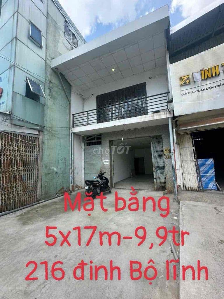 Mặt bằng 5x17m-216 đinh Bộ lĩnh