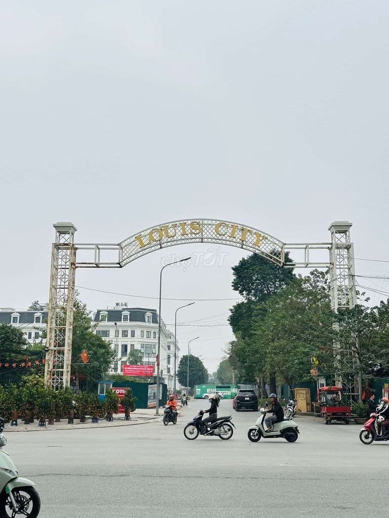 Bán 107M đất sổ đỏ Khu Louis Hoàng Mai. Mặt tiền rộng 8M