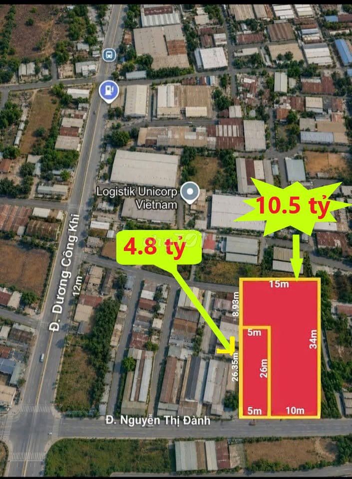 Bán lô đất THỔ 5x26m - Mặt Tiền Nguyễn Thị Đành, sát Dương Công Khi