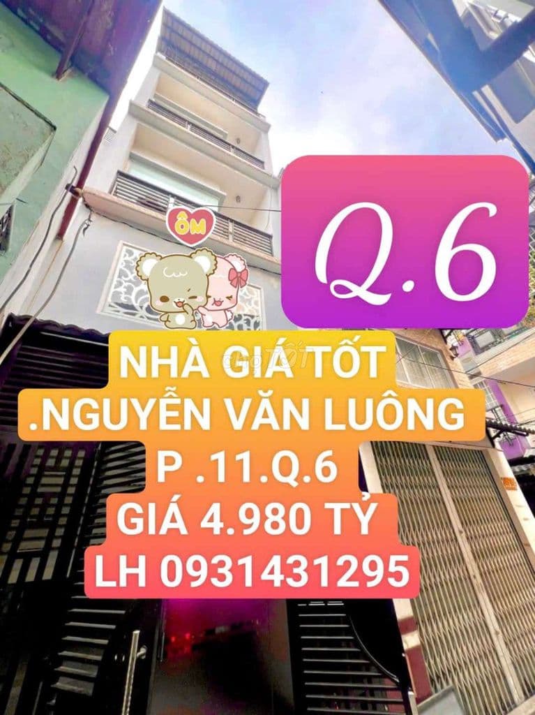 BÁN NHÀ 2 LẦU GIÁ TỐT TẠI Q. 6 .