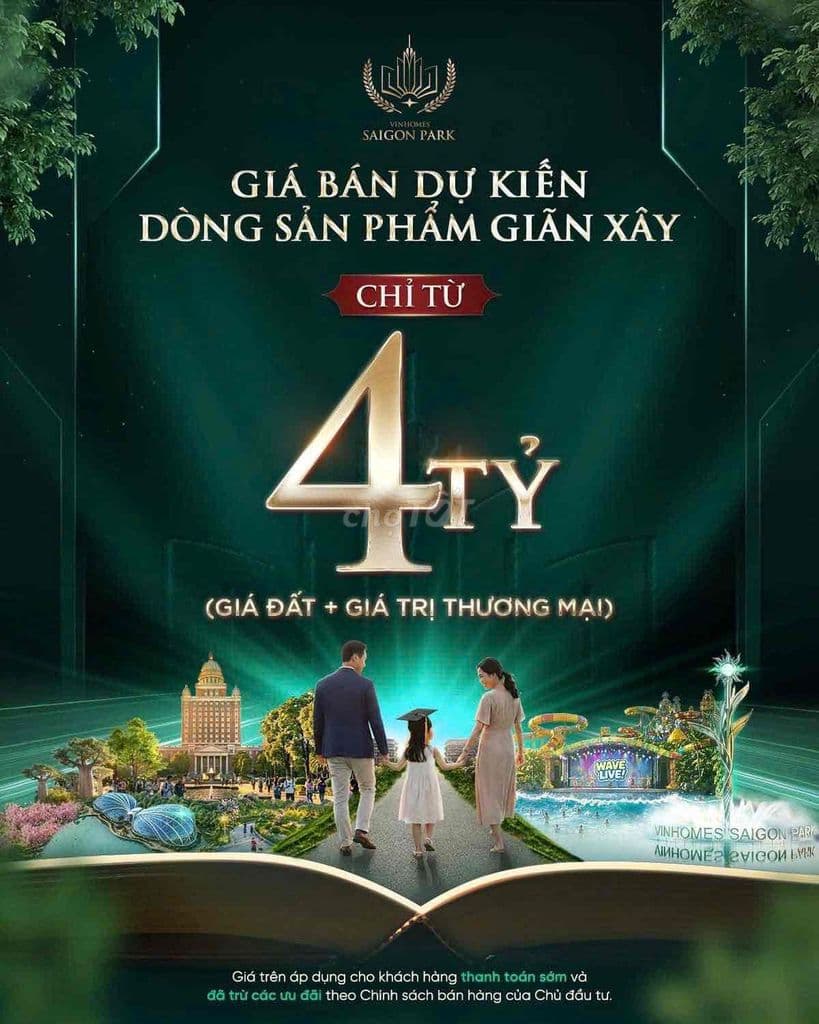 Vinhomes Saigon Park Hóc Môn Giá Chỉ Từ 5 Tỷ/Căn Ưu Đãi đến 22,5% - Ảnh 3