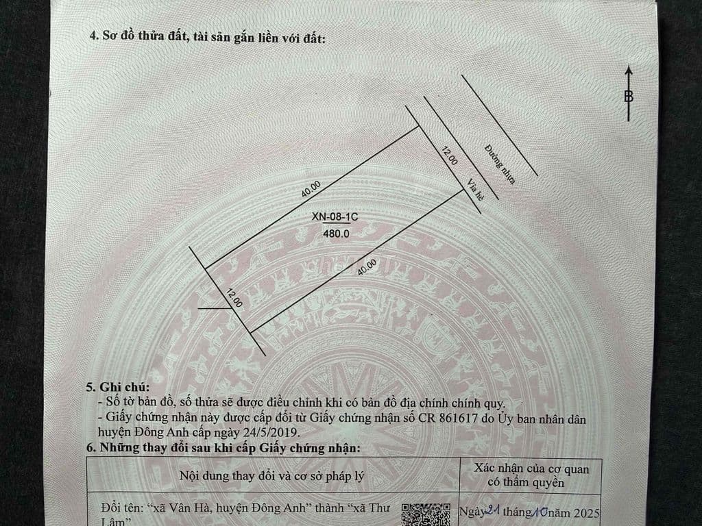 Bán 1000m đất Làng Nghề Sổ Đỏ Thư Lâm Đông Anh Hà Nội
