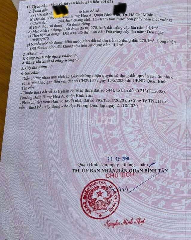 250 m2 mặt tiền miếu gò xoài