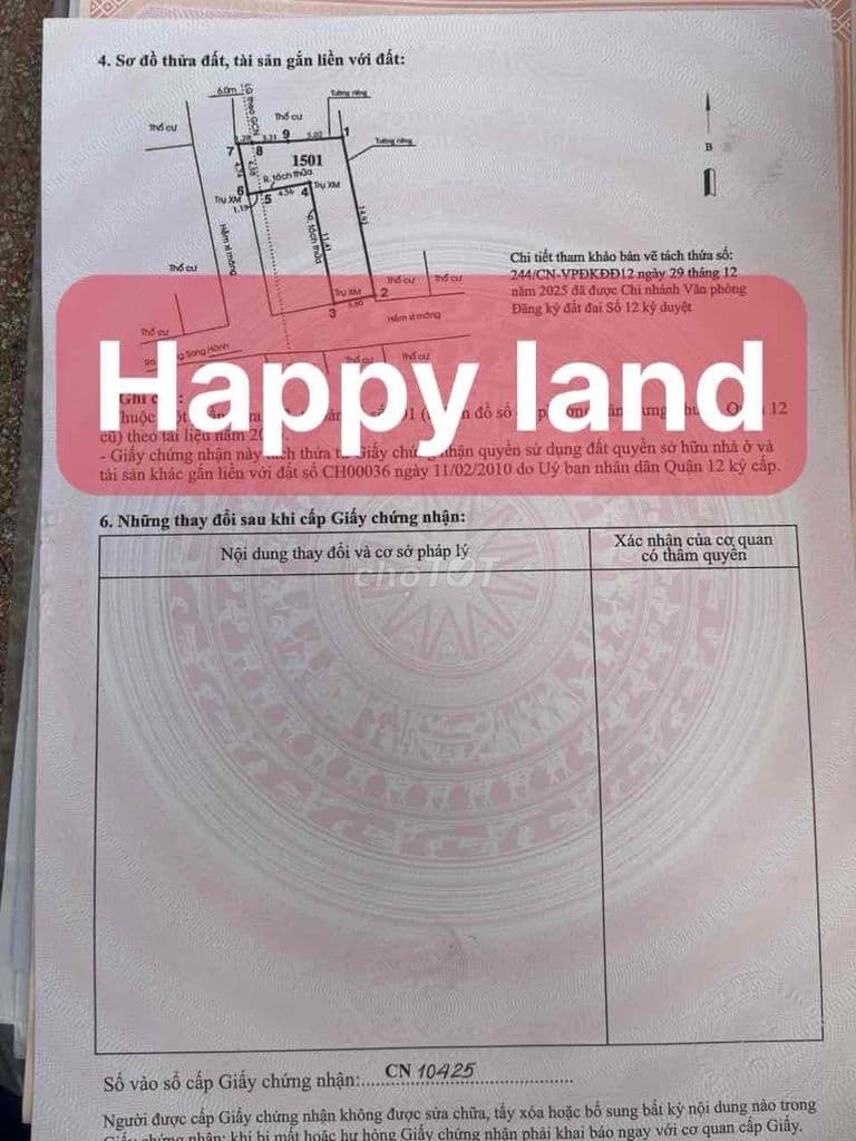 🏡 BÁN 2 LÔ ĐẤT HẺM XE HƠI – ĐÔNG HƯNG THUẬN 6, Q12 (GẦN KDC AN SƯƠNG) - Ảnh 2