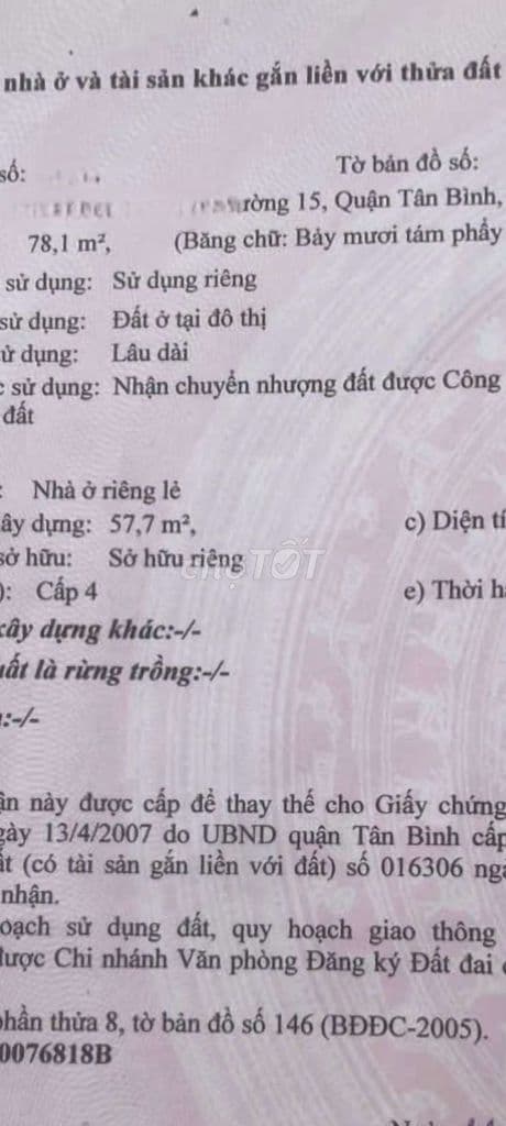 mặt tiền nhựa lớn 4,6x17m, 1 lầu, 9,5 tỷ sát cổng sau sân bay TSN - Ảnh 2