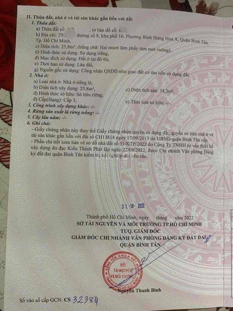 NHÀ ở ngay hẻm 4m Đường Số 8 Lê Văn Quới DT: 3x9 2 lầu giá: 3tỷ450 - Ảnh 2