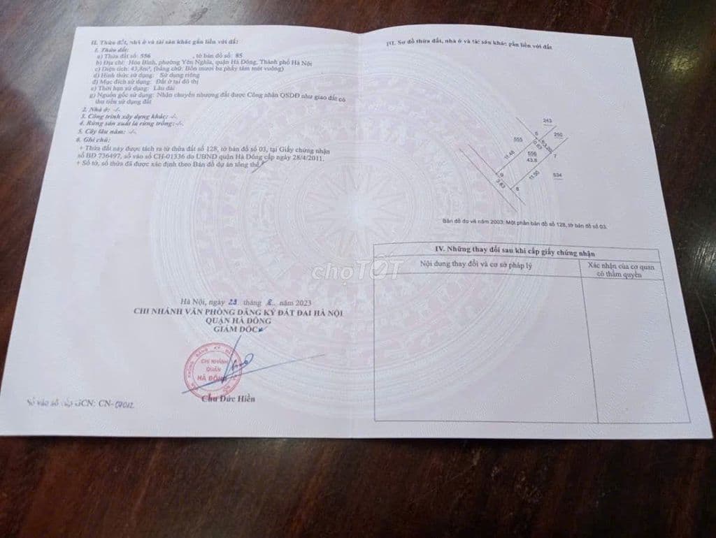 Đất tổ 16 Yên Nghĩa, ngõ thông DT44m2, MT3.83m, 2.95 tỷ Hà Đông - Ảnh 2