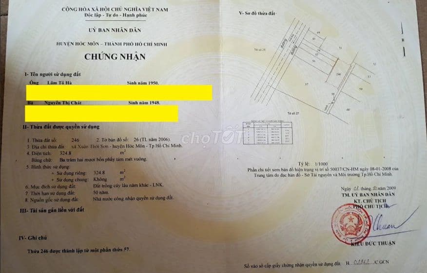 Nhà 324.8m2, sổ riêng, Tân Thới Nhì, 9x32 chưa thổ, 1.55 tỷ - Ảnh 3