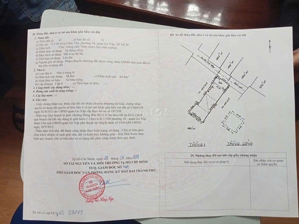 Nhà 4.25 x14.5, cn 57m2