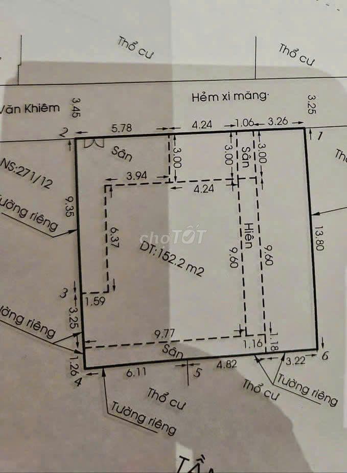 BÁN NHÀ HẼM 271/ ĐƯỜN D2 Q. BÌNH THẠNH, DT 14 X14, CHO THUÊ 30TR/TH