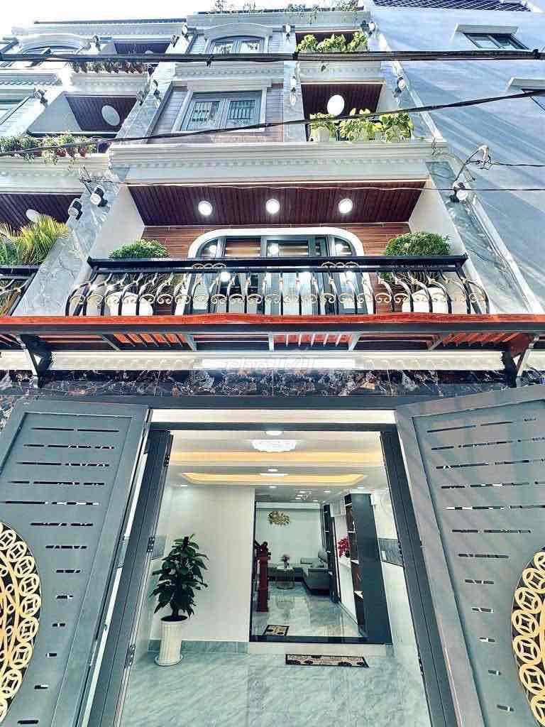 🆘BÁN NHÀ HẺM XE HƠI PHƯỜNG 12-Dt 4,3x12m-ĐÚC 5 TẦNG-4PN-5WC-ĐẸP Ở NGAY