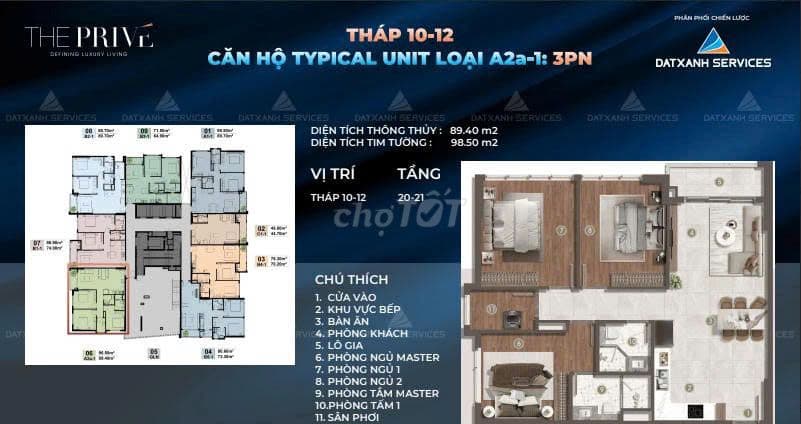 Căn Góc The Prive 3Pn Tầng 20 Thanh Toán 1%/Tháng - Ck 900 Triệu - Ảnh 2