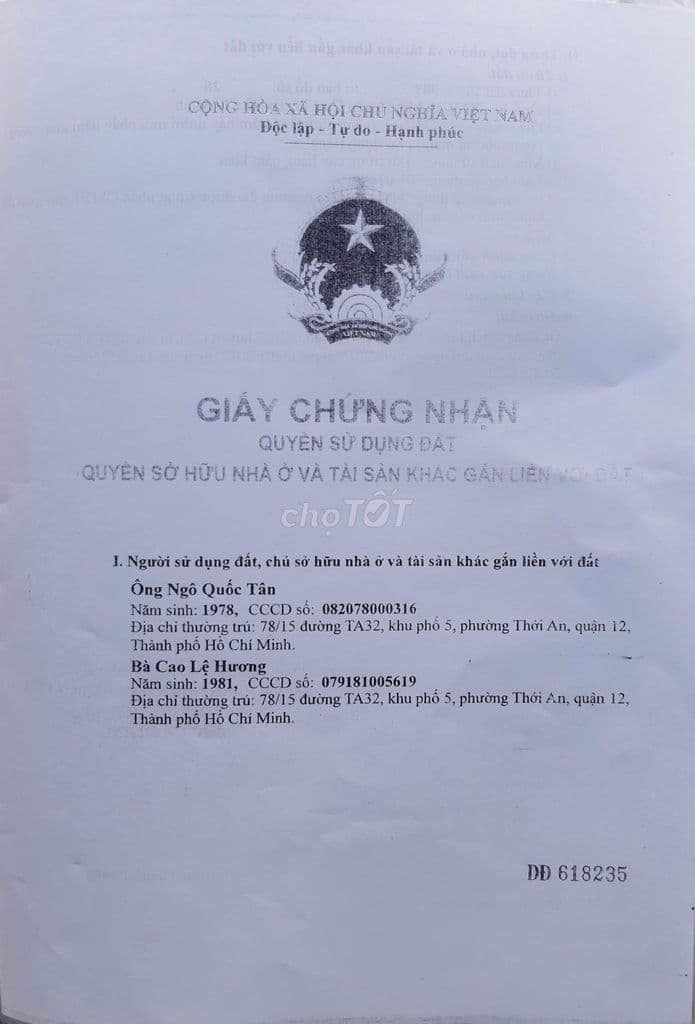 BÁN ĐẤT XÃ BÌNH MỸ - TP HỒ CHÍ MINH - Ảnh 2