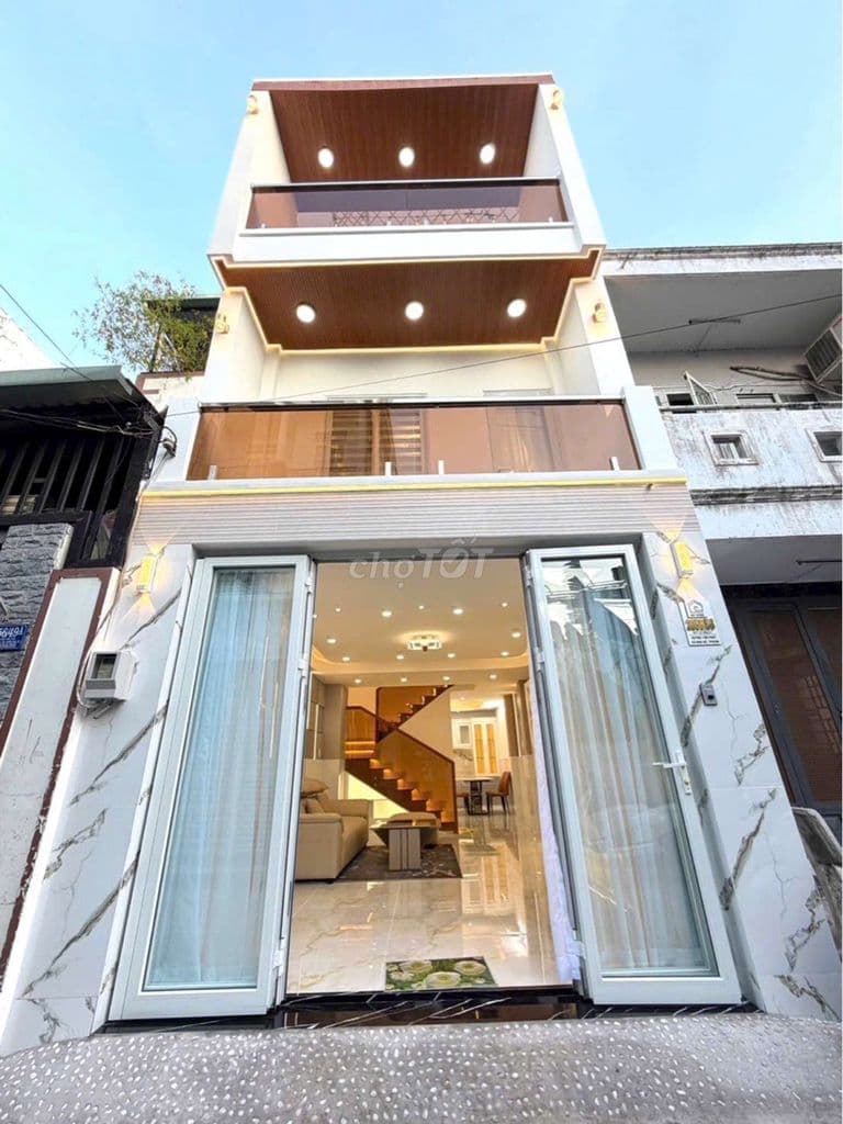 NHÀ MẶT TIỀN HẺM VỪA Ở VỪA KINH DOANH 3 TẦNG, SHR,HC HUỲNH TẤN PHÁT