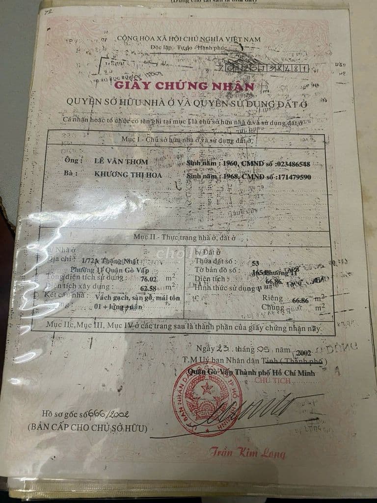 BÁN NHÀ GÒ VẤP - Ảnh 2