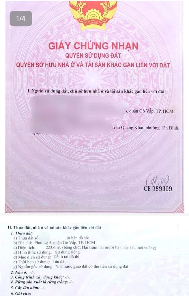 BÁN LÔ ĐẤT 223m2 HẺM 1 SẸC XE TẢI Đ.TRẦN BÁ GIAO_NGANG 10m_VỊ TRÍ ĐẸP
