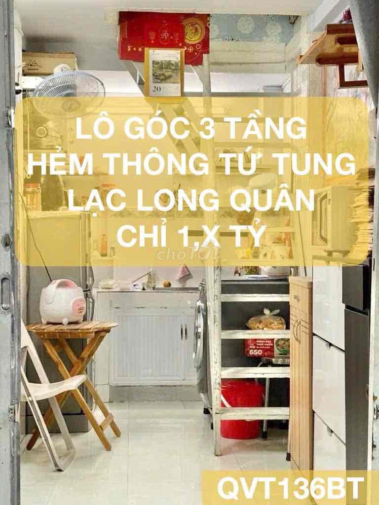 Lô Góc 3 tầng ngay Lạc Long Quân, hộ khẩu SG, chỉ 1,x tỷ